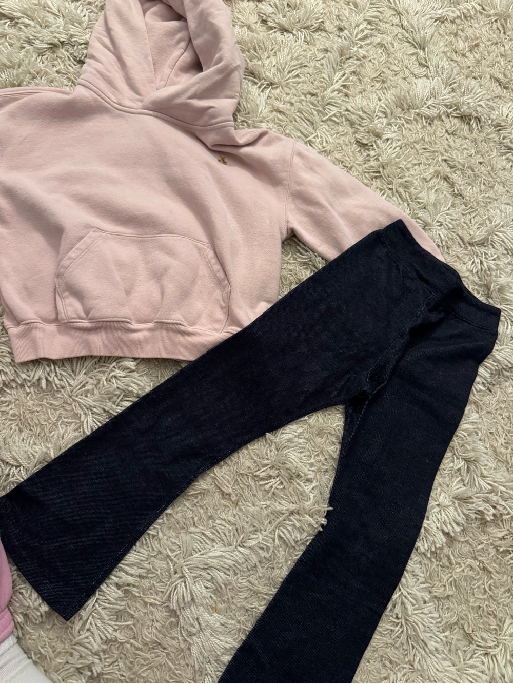 GAP Pink Hoodie with Blue Kids wide leg Leggings